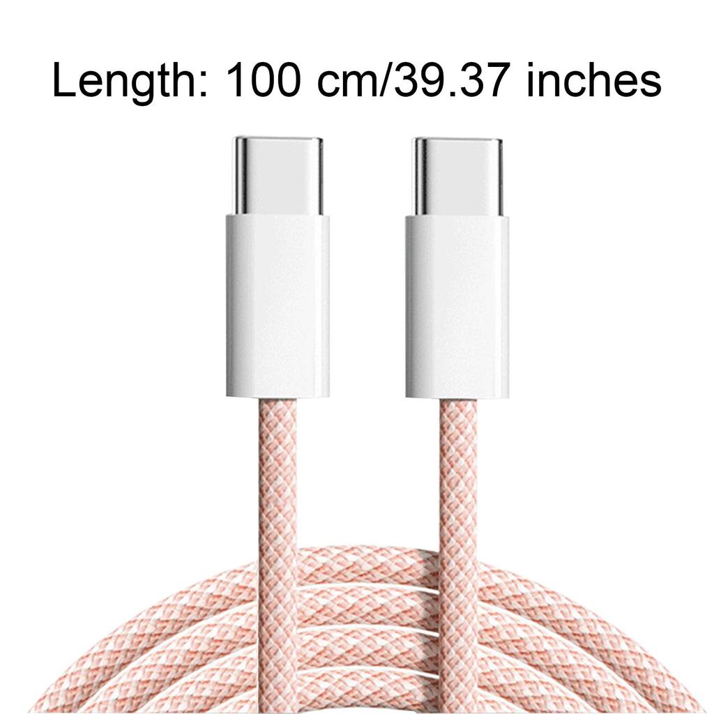 USB C To USB C Cable USB Type C 480Mbps Woven Data Cable Fast Charge Cable For Laptop Smart Phone Length 1M/2M