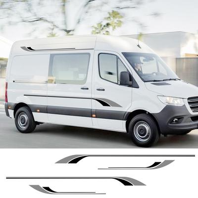 Dla Mercedes Benz Sprinter boczne długie paski naklejki samochodowe akcesoria do tuningu samochodów Auto stylizacja sportowa folia winylowa