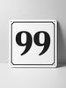 Metal Sign Black House Number On White Background Outdoor Wall Art Decor
