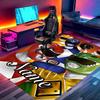 Custom Name Personalized Mighty Morphin Power Rangers Print Carpet, Versatile Home Decor Rug, for Playroom, Apartment, Balcony, Entryway, Hallway Gift