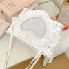 Lace-up PVC Transparent Shoulder Bag PU Bow Handbag Casual Heart Itabag  Fans Supplies