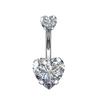 Doppelherz Form Edelstahl Bauchnabelpiercing Stecker Schmetterling Zirkon Hänger Bauchpiercings mit Körperpiercing Eingelegt für Hochzeiten