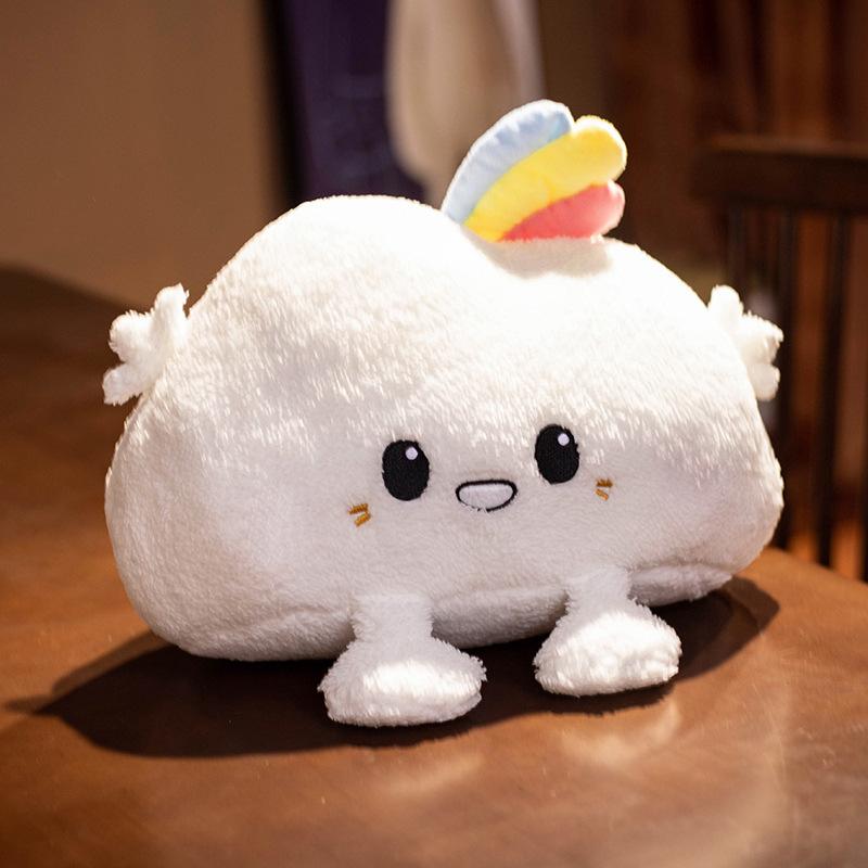 Girl Heart Rainbow Cloud Throw Pillow Plush Toy Doll Cloud Doll Home Pillow Cushion Girl Doll 20*13cm（0.1kg）