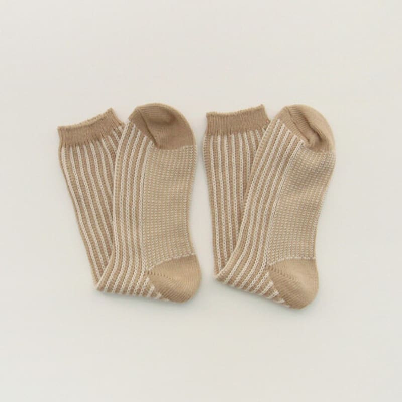 Bananasisters Brahms Knit Twisted Socks Beige