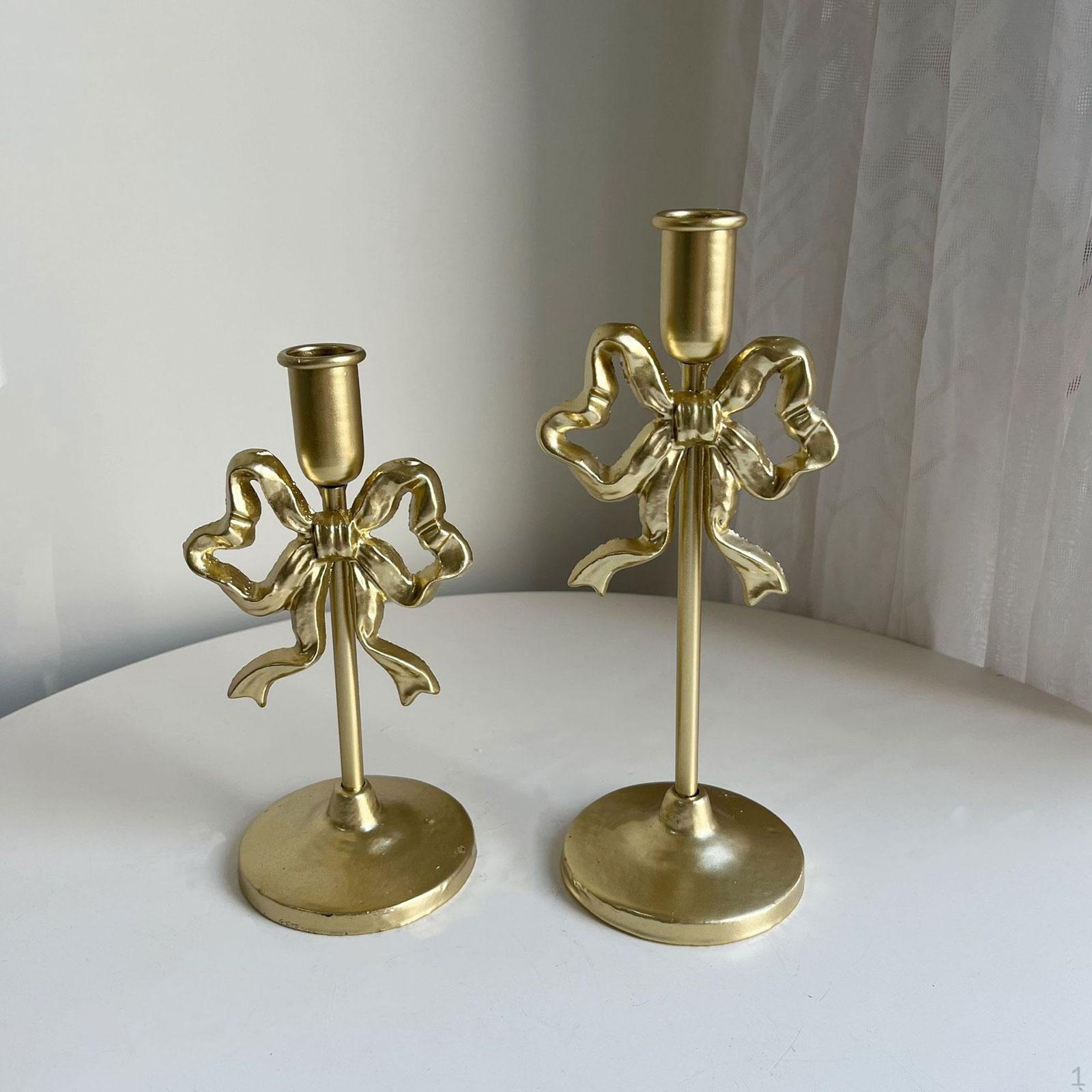 

Candle Holder Set Dinner Table Ornament, Elegant, Stand Candlestick for Housewarming