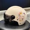 Electric Bike Helmet 3C Certified Cute Half with Visor All Season Riding Gear for Men,
