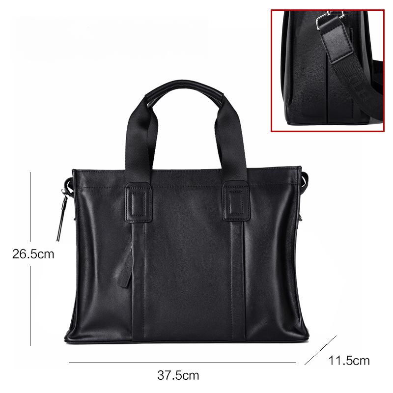 

Мужская сумка-портфель, большая вместимость, повседневная сумка для документов, горизонтальная сумка для ноутбука 37.5cm*11.5cm*26.5cm темно-синий