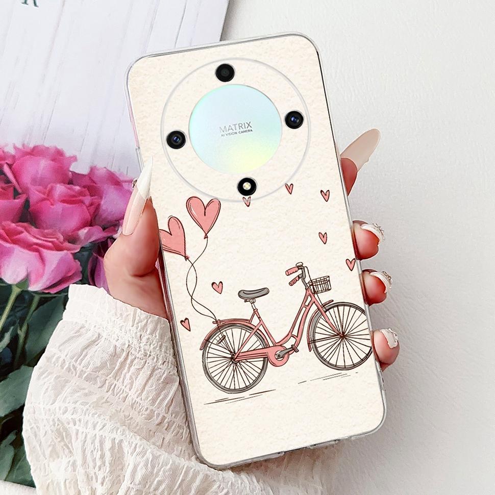 For Honor X9b 5G Case Flowers Butterfly Painted Cover Soft Silicone Casing For Honor X9 X9 b HonorX9b 5G Phone Case