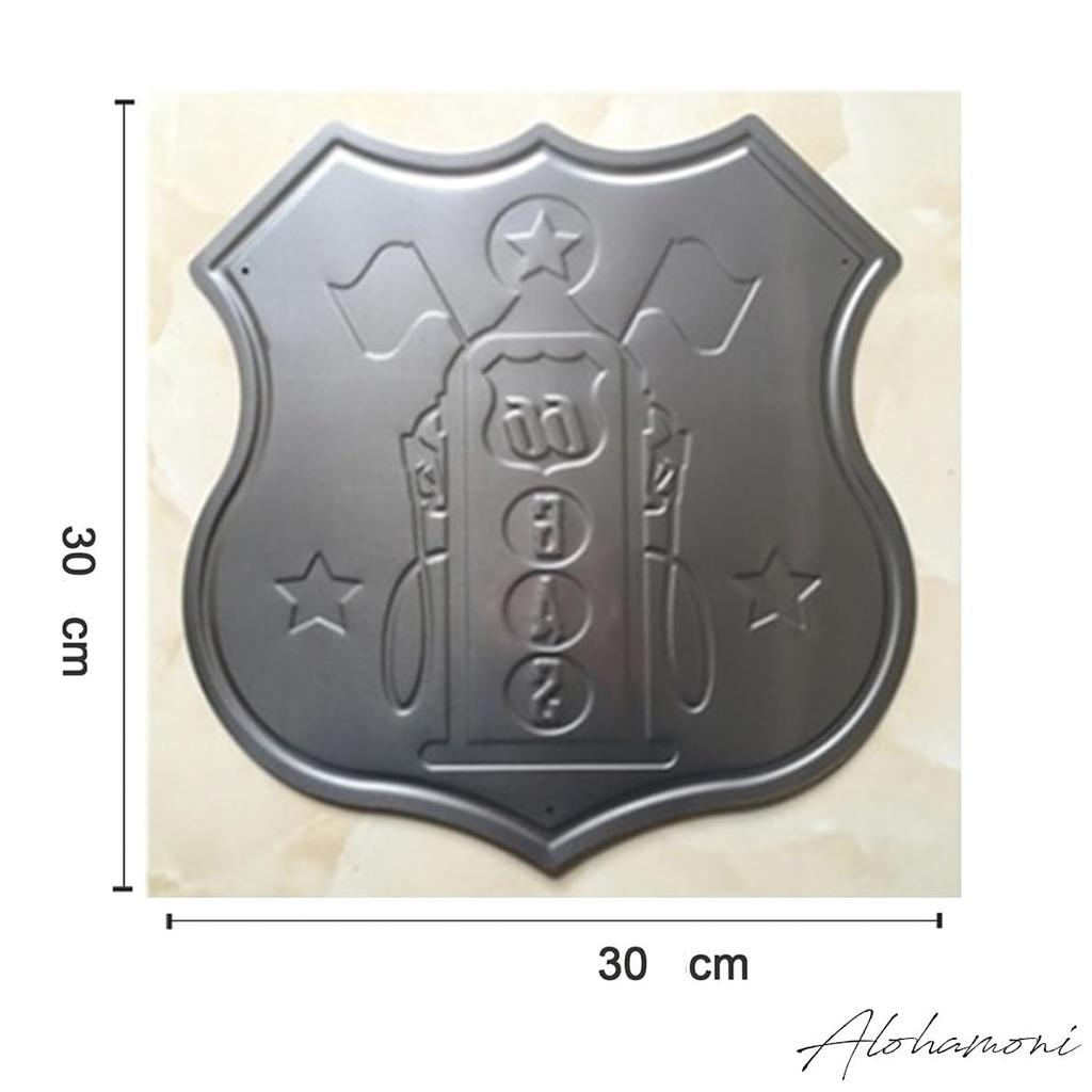 ALOHAMONI American USA Tin Plate Route 66 BIG Size Sign Vintage Metal Plate Number License Plate Retro California West Coast Hawaii Route66 (white