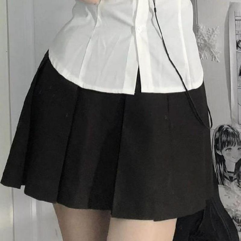 

2023 Весна/Лето Горячая Девушка Облегающий Талию Комплект Рубашки с Коротким Рукавом и Завязками, Подчеркивающий Фигуру XS