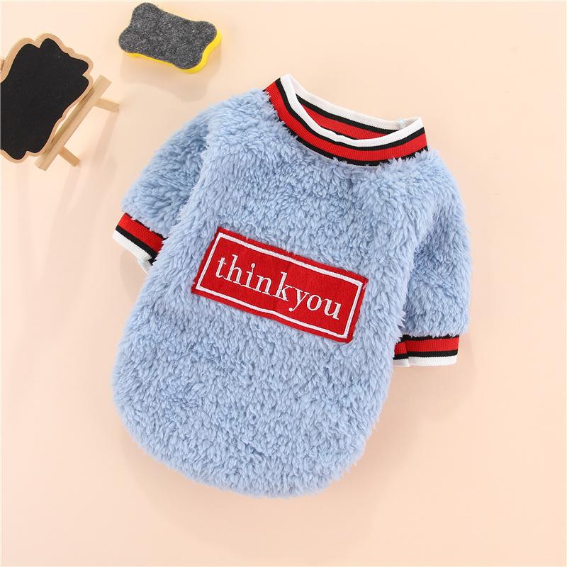 Autumn and Winter New Warm Two-legged Dog Pet Products Cat Clothes Small Medium and Large Dog Teddy Velvet Clothing