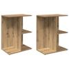 VidaXL Tables de chevet 2 pcs chêne artisanal bois d'ingénierie, table de nuit, table de lit, table de bout, armoire de lit 858667