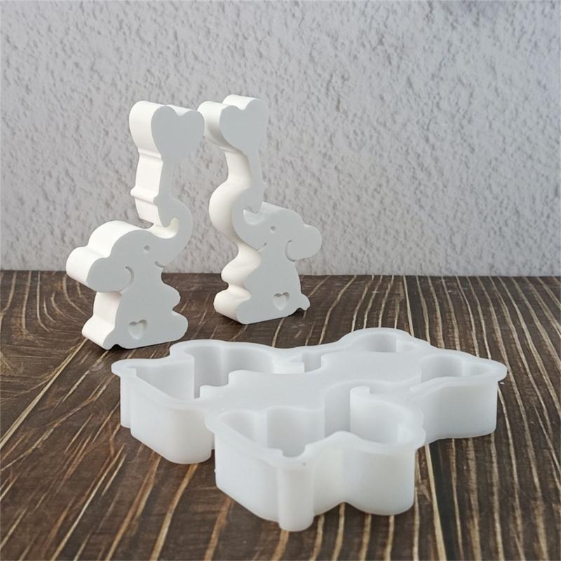 Elephant Balloon Silicone Candle Molds for Candle Soap Epoxy Resin Elephant Shape Silicone Molds for Gypsum Decoration