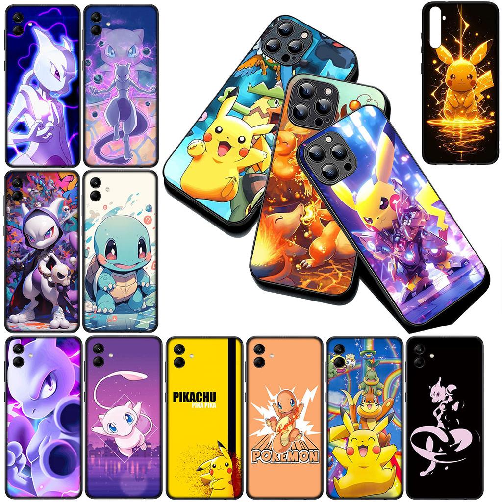 Mew two P-Pokemons P-Pikachus GO Phone Case for OPPO A80 A18 A16 A40 A17 A15 A38 A78 A79 A54 A57 A12 A60 4G 5G Protective Cover