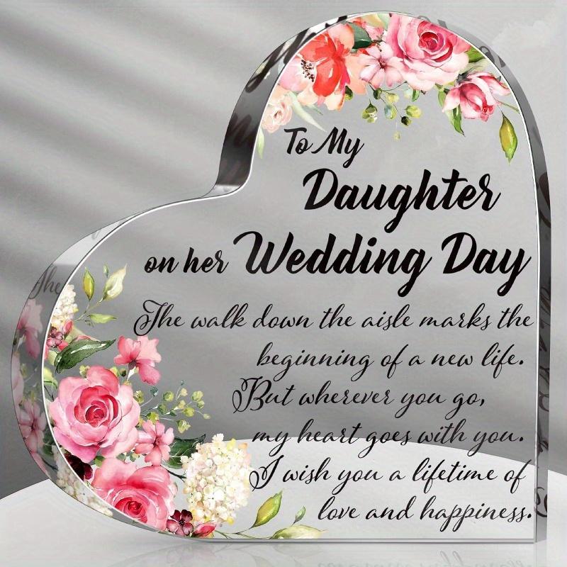

Daughter s Wedding Heart - Acrylic Keepsake Gift with Photography Utility чистый