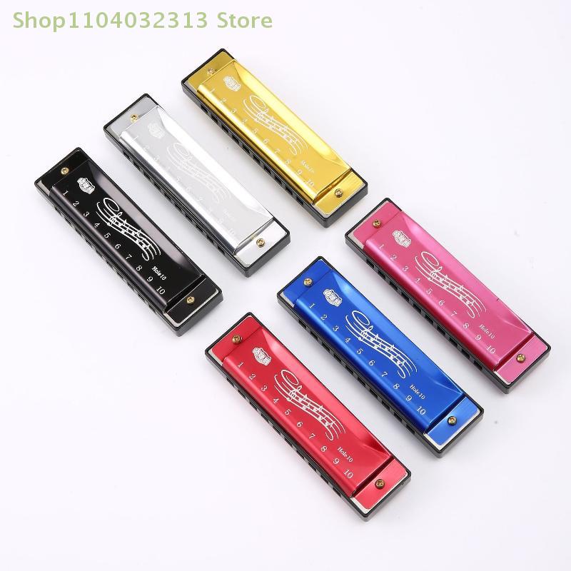 1PC 10-Hole 20-Tone Harmonica in Color C Professional Beginner Set with Case Ideal Christmas Gift for Music Lovers