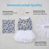 Breathable Dog Princess Dress White Lace Cat Cake Skirt Puffy Dog Floral Skirt  Photo Shoot