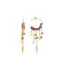 Luxenter Earrings In 925 Sterling Silver and Multicolor Crystal 18k Gold finish-Busde