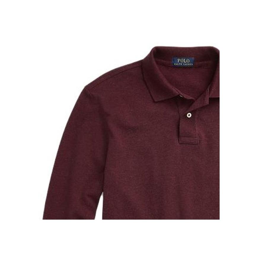 Polo Ralph Lauren FW23 Solid Color Logo Embroidered Casual Long Sleeve Polo Shirt Unisex Polo Shirts MNPOKNI16822560-600