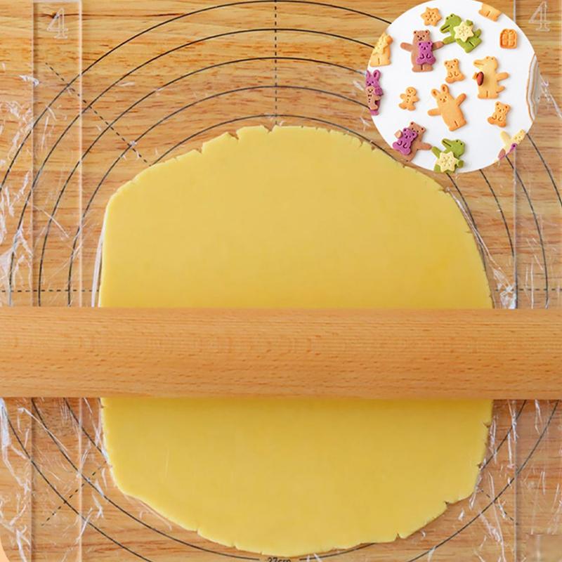 2Pcs Acrylic Cookie Balance Ruler Biscuit Fondant Cake Rolling Tool Icing Biscuits Thickness Ruler Smoother Pastry Baking Gadget