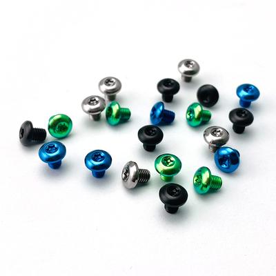 1 pieza M3.5 Tornillo de husillo de mango Aleación de titanio Plata/Negro/Azul/Verde Herramientas para navaja plegable DIY Tornillos Torx Destornillador Tornillos de mango