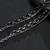 Vnox Vintage Stacked Chain Bracelets for Men Women, Retro Rolo Links Wristband With Trident Charm, Simple Layered Jewelry