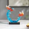 Light Luxury Home Accessories Living Room Entrance Office Crafts Fish Leasing Dragon Door Wine Cabinet Soft Decoration Ornaments