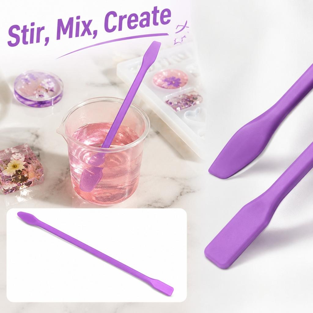 16 Silicone Stir Sticks for Epoxy Resin Crafts, Mixing Tools