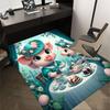 1 Pezzo Tappeto da Pavimento Antiscivolo Extra Large Maialino Festa del Tè, Ufficio, Famiglia, Camera da Letto, Studio - Tappeto Grande Area Tappeti Interni, Colori Vivaci-W279