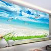 Custom Wallpaper 3D Beautiful Palm Beach Seaside Landscape Wall Papers Living Room TV Sofa Bedroom Backdrop Wall 3D Murals