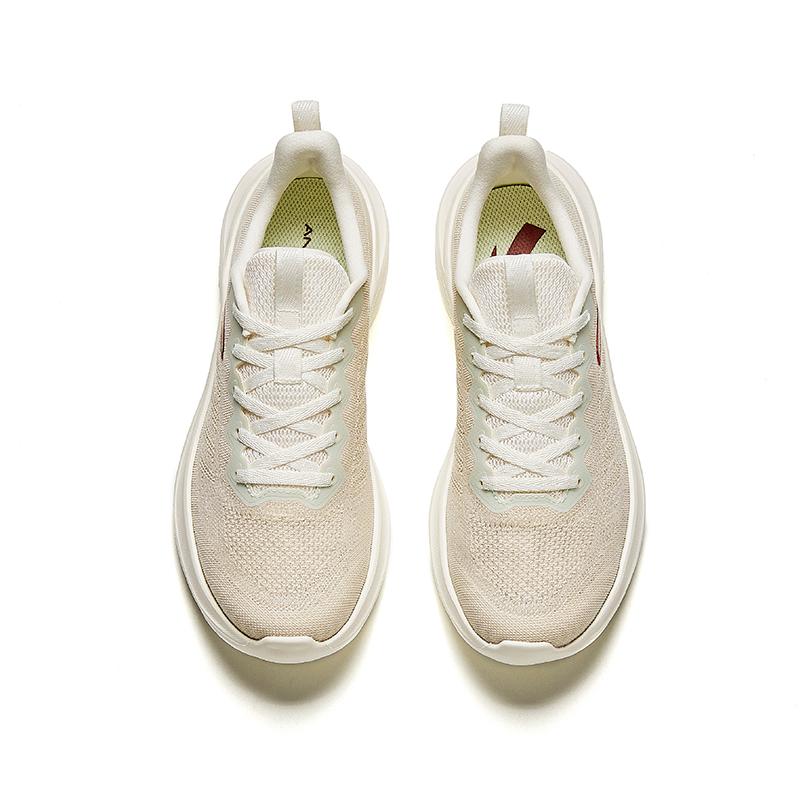 Anta Stroll Lightweight And Breathable Low-Top Running Shoes Women's Beige Brown Sneakers 922425509-3