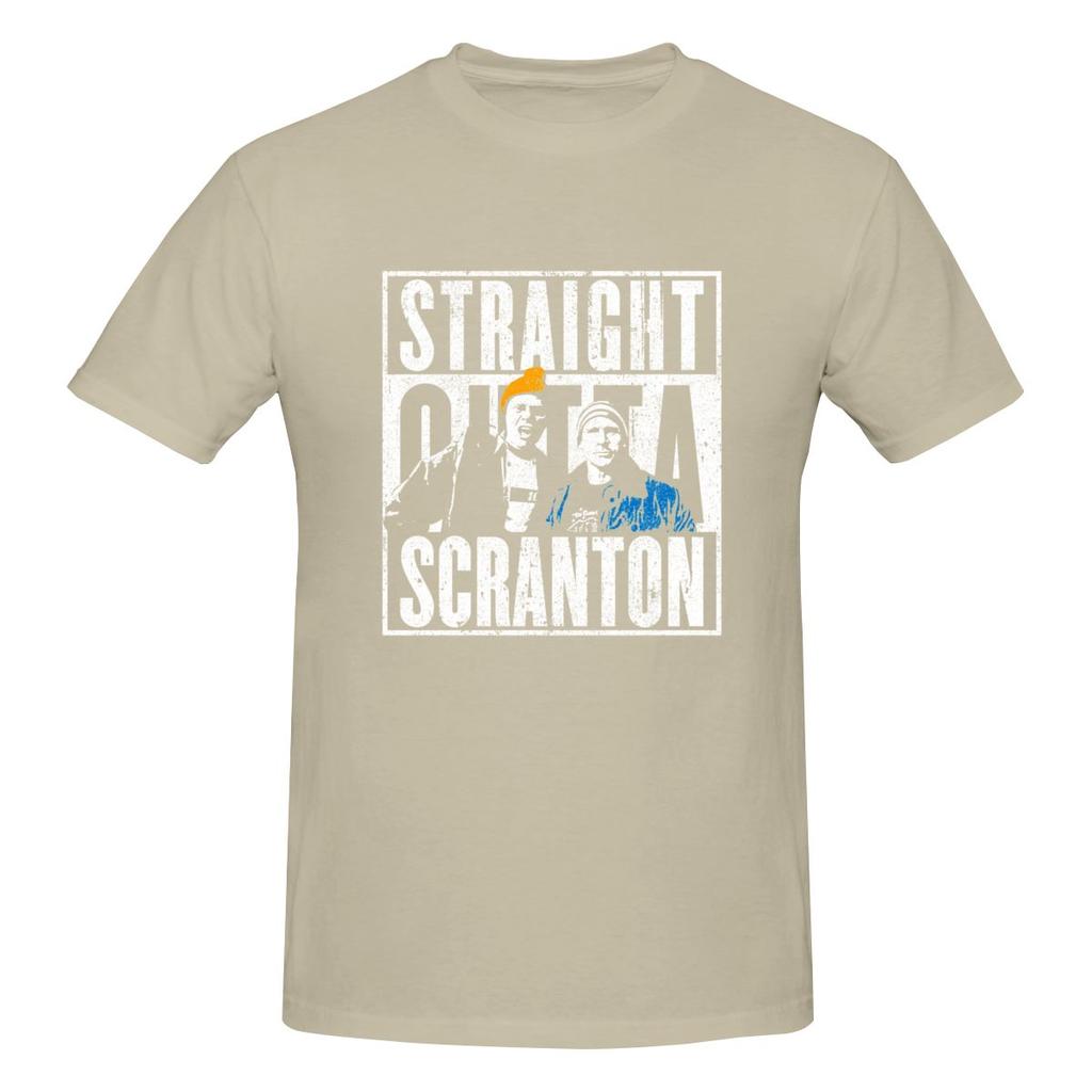 Straight Outta Scranton Lazy Scranton Wrinkleresistant Tshirt Niche Street Dark Color Schemes Shirt