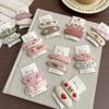 2Pcs Embroidery Flower Children's Hairpin Sweet Hair Clip Bangs Side Clip Hairpin Barrettes Headwear Hair Accessories Headdress