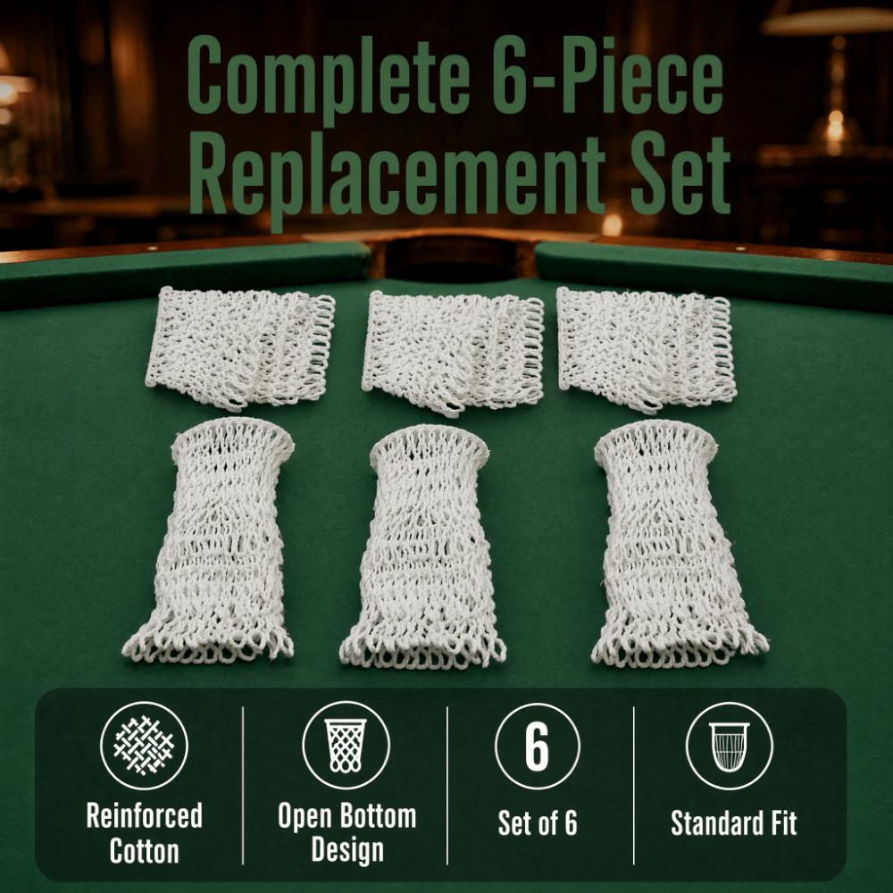 6PCS Mesh Billiard Table Mesh Bag Hollow Out Pool Table Pocket Accessories Pool Table Replacement