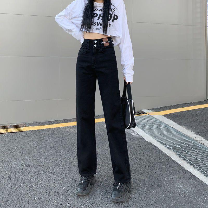 Velvet Thicken High-Waisted Wide-Leg Jeans for Women - Winter 2025 Collection, Loose Straight-Leg, Floor-Length Pants