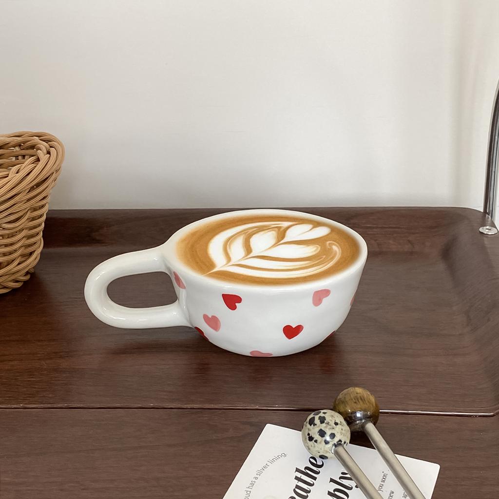 1Pc Love Ceramic Pair Cup, Creative Hand-Painted Ceramic Love Mug, Suitable for Home Decoration, Home Drinking Water