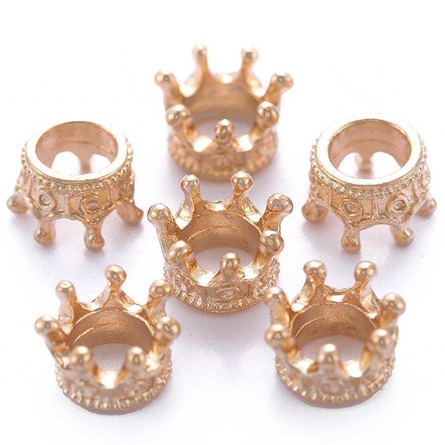 15/30pcs Metal Crown Accessories Bead Material Necklace Bracelet Pendant Handicraft DIY Tool Personalized Decorating Gift XJM