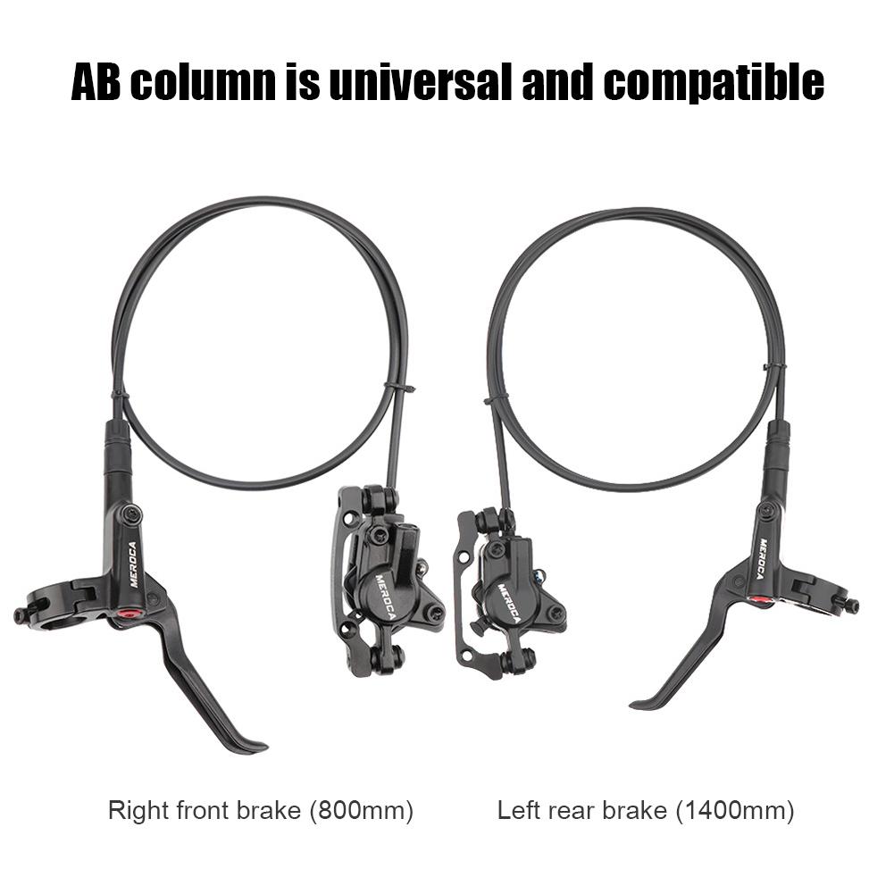 Mountain Bike Hydraulic Disc Brake Set Left Rear Right Front Mountain Bicycle Oil Disc Brake Set with Rotors Bolts