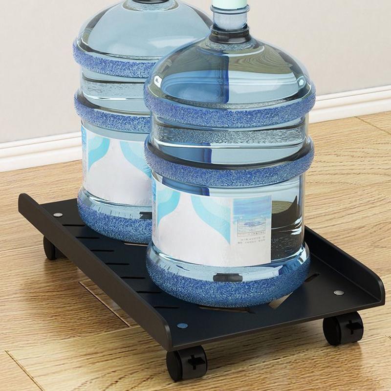 Adjustable Mobile CPU Stand with Wheels Ventilated PC Tower Holder Fits Most ATX Cases for Home Office Desk Use