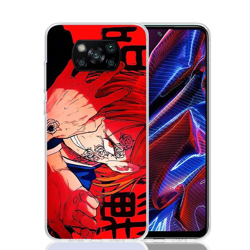 Japan Anime JujuKaisen Phone Case For Xiaomi Poco X7 X6 X5 Pro F7 Ultra Redmi 15C 15 13 13C 12 12C 10 10A 10C 9 9A 9C 9T Cover P