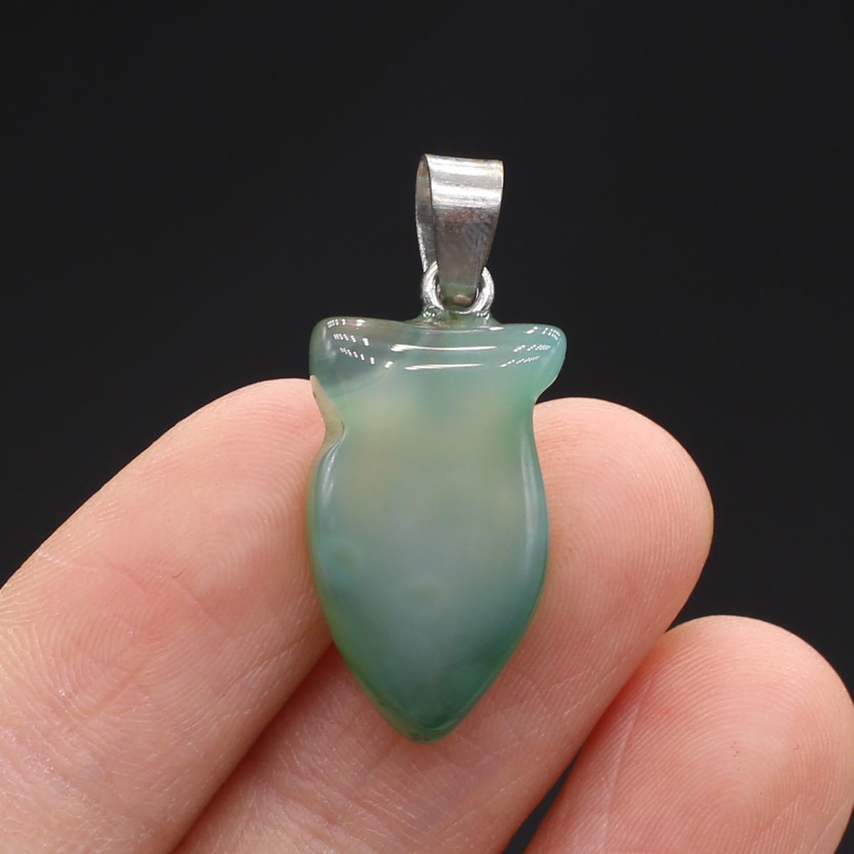 1 шт. в партии натуральный камень полосатый агат кулон в форме рыбы оникс подвески — фото 15