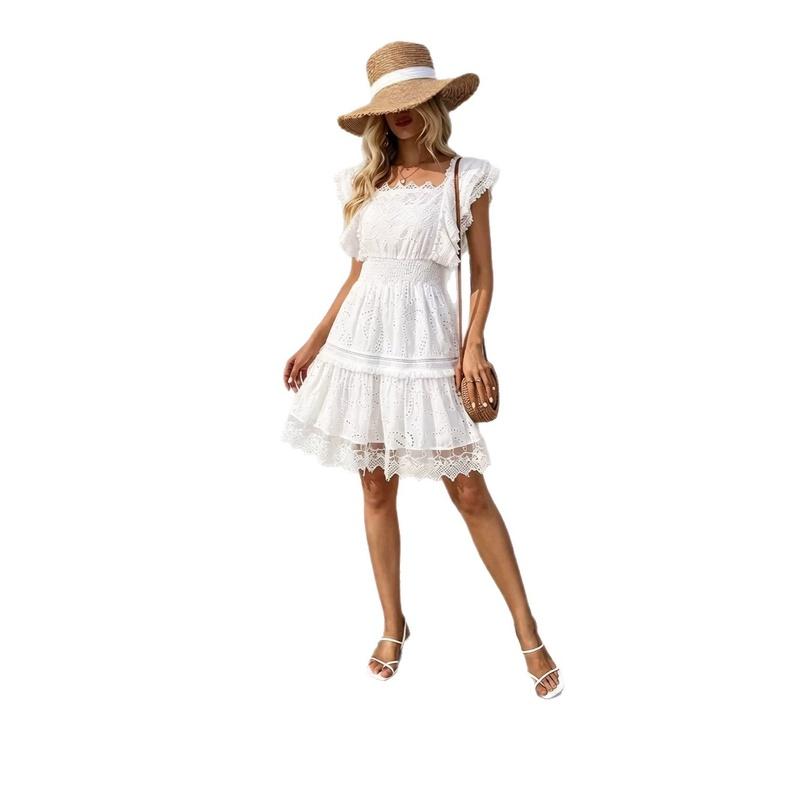 European Style Vacation Women Maxi Dress Slimming Sweet A S