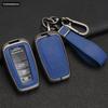 Zinc Alloy + Leather Car Key Case for Toyota Corolla Hybrid 2021 Rav4 Land Cruiser Prado Camry Highlander Prius C-HR 2018+