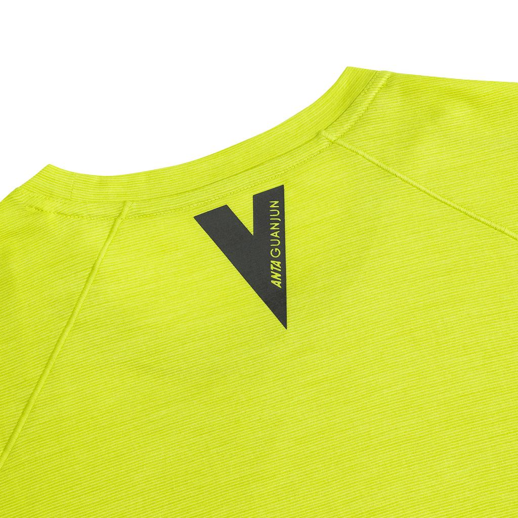 Anta Champion Mens Short Sleeve Knitted T-Shirt Summer 2026 Men tops Lemon-Mist-Yellow 152620107-2