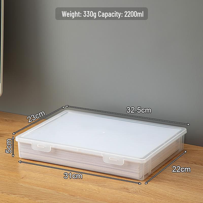 A4 Transparent Document Storage Box for Office Organization