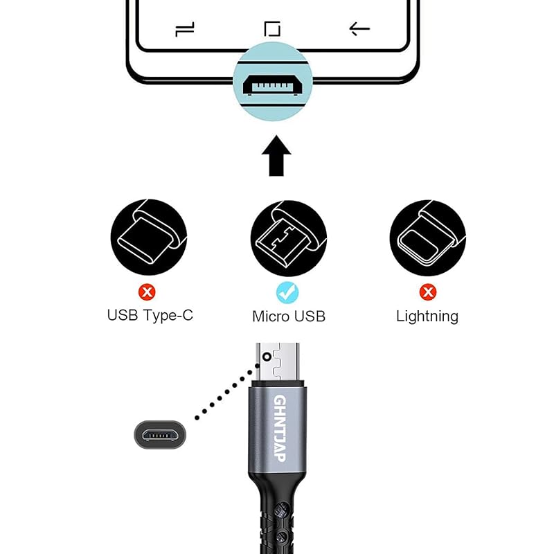 GHNTJAP micro USB cable Micro 1M fast charging USB2.0 data transfer android charging cable android charging cord Aquos/Sony XperiaAsus/Galaxy/Kindle