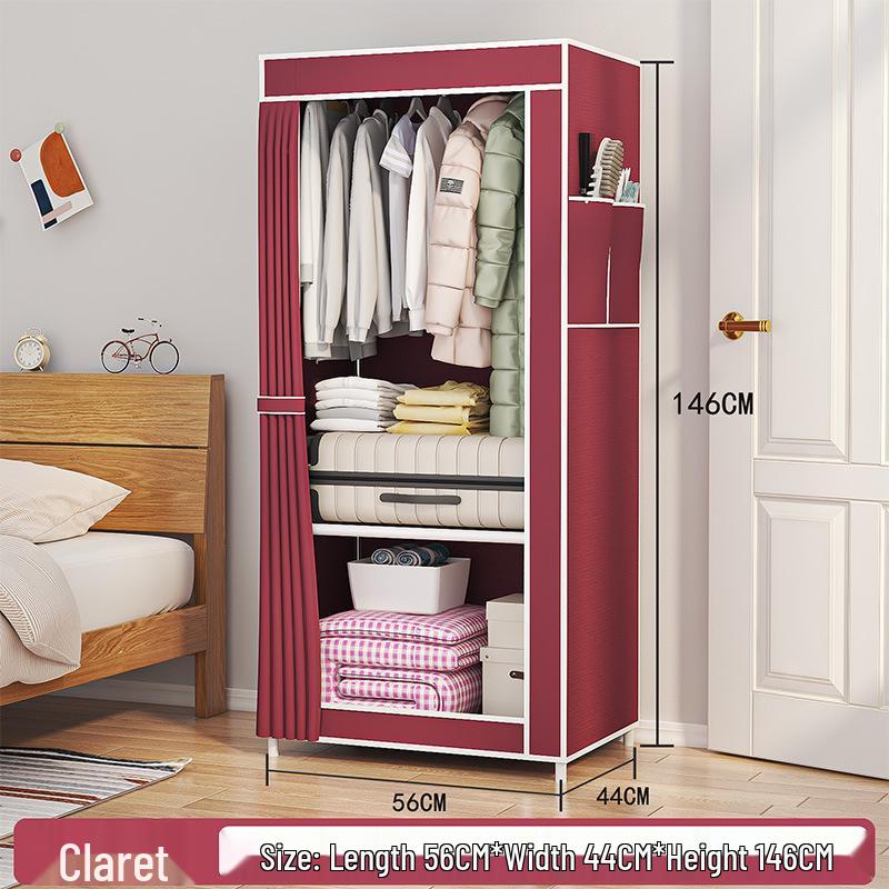Easy-to-Assemble Bedroom Wardrobe Cabinet for Rental Room Storage