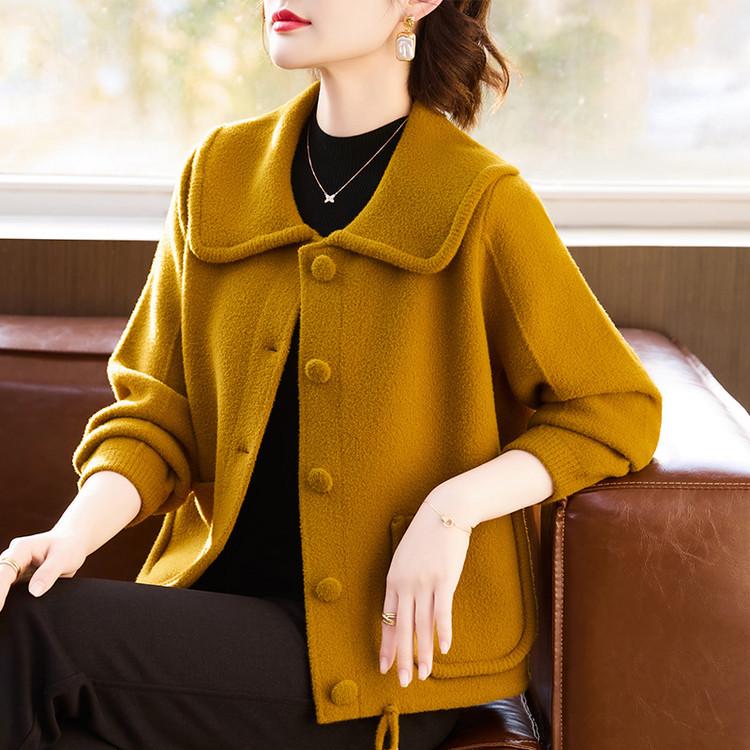 

Spring New Arrival: Women s Short Lapel Solid Color Cardigan Jacket - Mother s Style Outerwear M