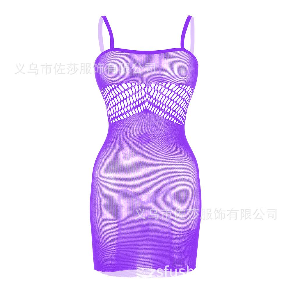 Sex Underwear Sexy Mesh Suspender Socks Transparent Hollow Tights Mesh One-piece Open Gear Suspender Hip Skirt