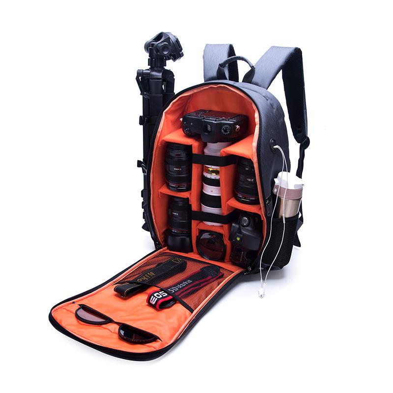 Outdoor Waterproof Folding Camera Bag - Wear-Resistant, Fashionable Double Shoulder Digital Photography Laptop Backpack